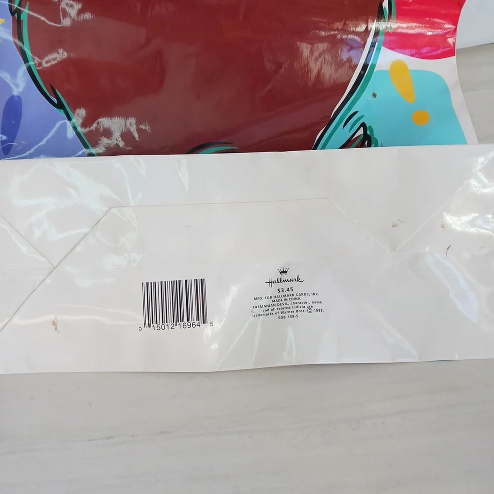 Vintage Hallmark Tasmanian Devil Looney Tunes Gift Bag